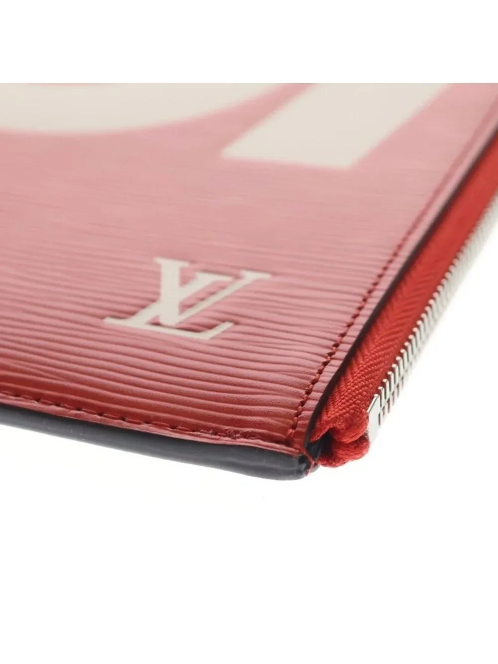 Louis Vuitton Supreme LV Pochette Jour GM Epi Leather Clutch